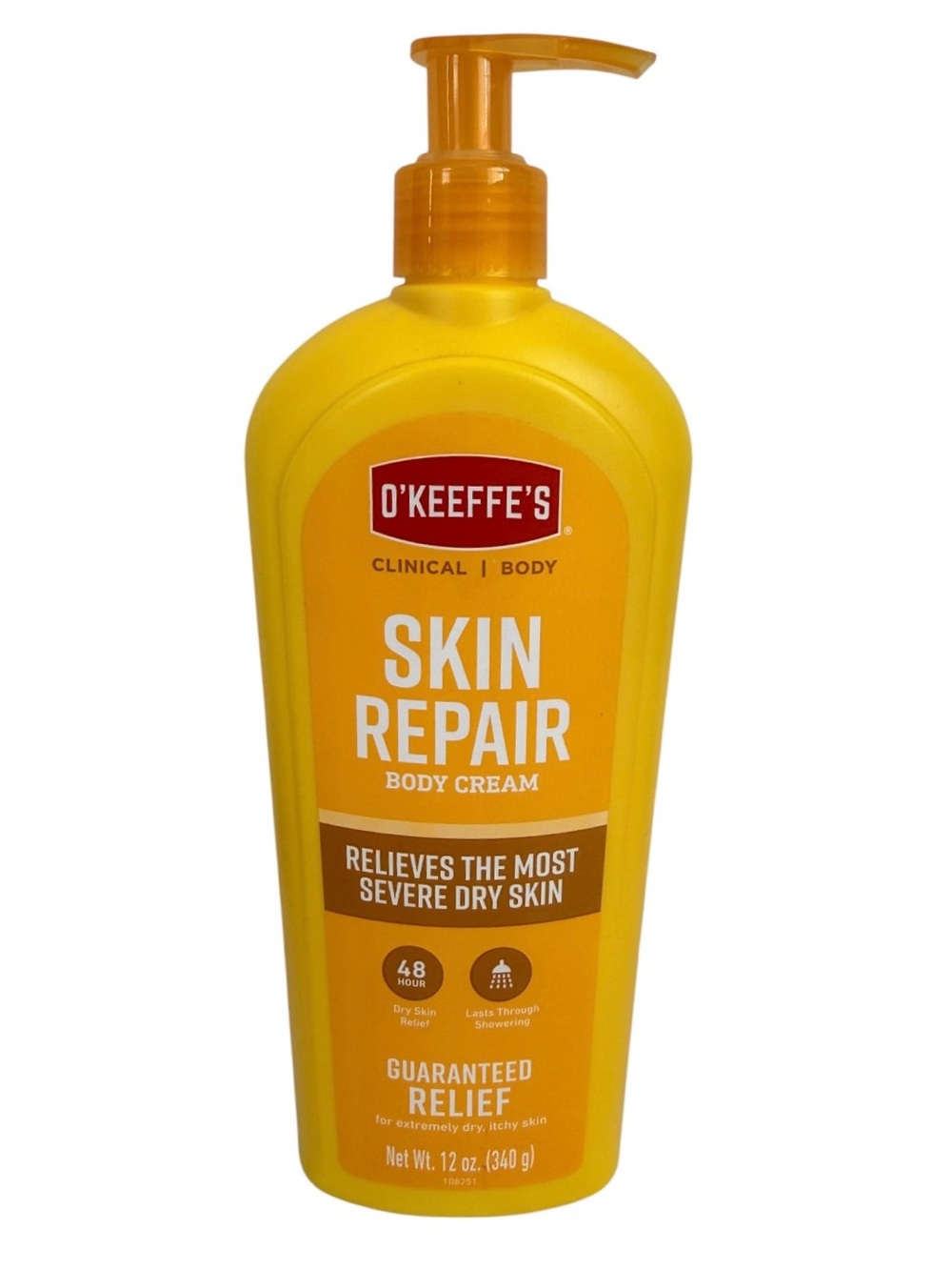 O'Keeffe's Clinical Skin Repair Body Cream Lotion For Dry Skin 12 oz Pump New